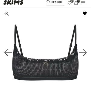 SKIMS LIGHTWEIGHT COTTON POINTELLE SCOOP BRALETTE